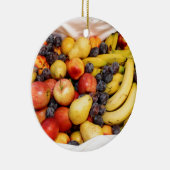 mandje vol vruchten keramisch ornament (Rechts)