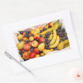 mandje vol vruchten rechthoekige sticker (Envelop)