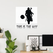 Mando silhouette dit is de weg poster (Thuiskantoor)