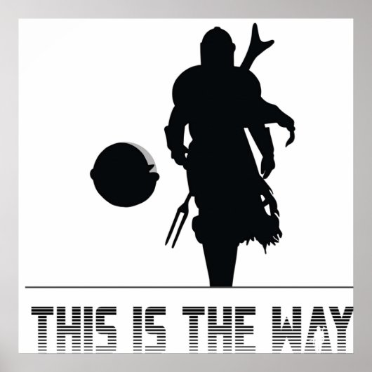 Mando silhouette dit is de weg poster (Voorkant)