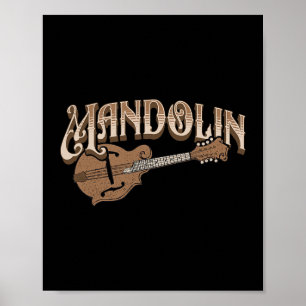 Mandolin Bluegrass Volksmuziek Mandoline Speler Mu Poster