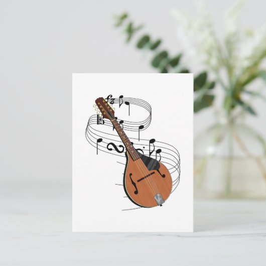 Mandolin Briefkaart (Staand voorkant)