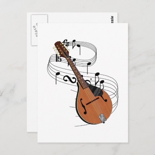 Mandolin Briefkaart (Voorkant / Achterkant)