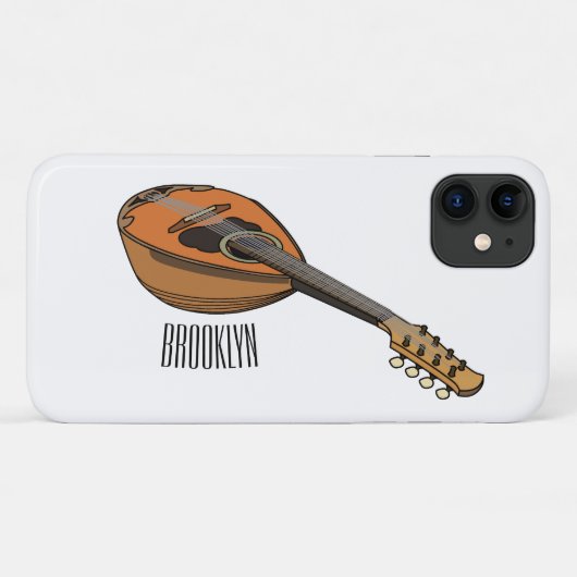 Mandolin cartoon illustratie Case-Mate iPhone case (Achterkant (horizontaal))