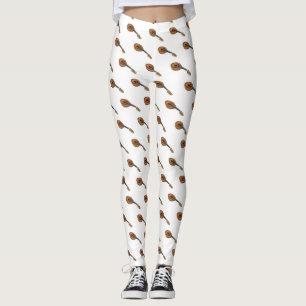 Mandolin cartoon illustratie leggings