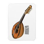 Mandolin cartoon illustratie magneet (Verticaal)