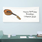 Mandolin cartoon illustratie spandoek (Beurs)