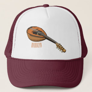 Mandolin cartoon illustratie trucker pet