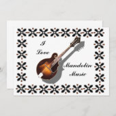 MANDOLIN-INVITATIE KAART (Voorkant / Achterkant)