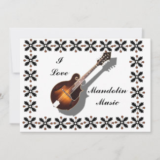 MANDOLIN-INVITATIE KAART