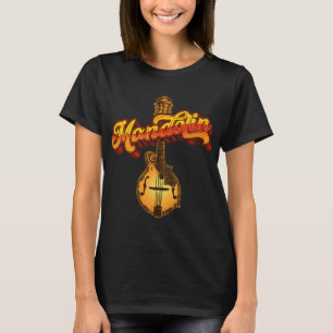 Mandolin Lover  Mandolin Retro 80s Vibe Mus T-shirt
