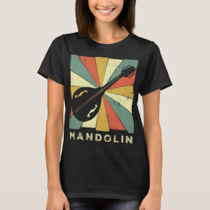 Mandolin Lover Mandolin Speler Muziek Retro T-shirt
