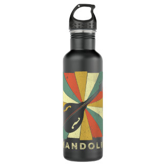 Mandolin Lover  Mandolin Speler Muziek Retro Waterfles