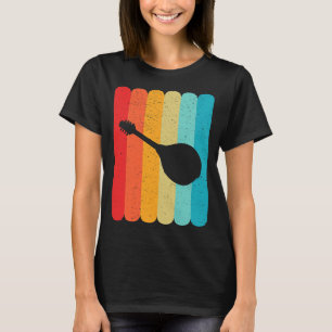 Mandolin Lover Silhouet Retro  Lines 70s T-shirt
