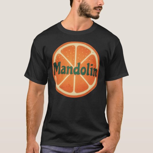 Mandolin Oranje Retro Classic T-Shirt (Voorkant)