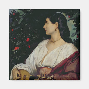 Mandolin Player, 1865 Magneet