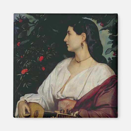 Mandolin Player, 1865 Magneet (Voorkant)