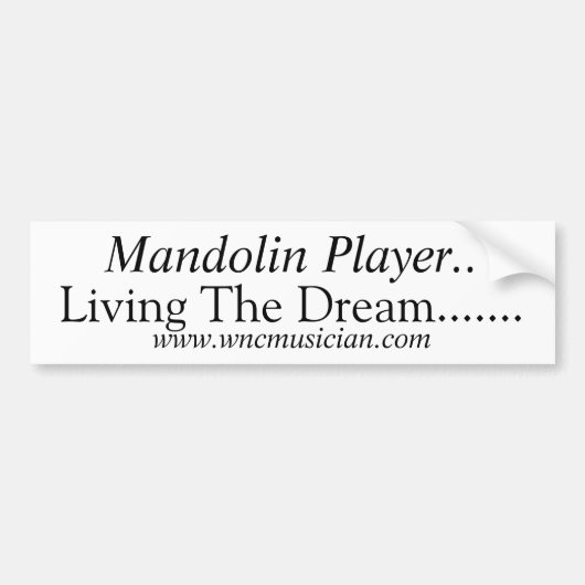 Mandolin Player Sticker (Voorkant)