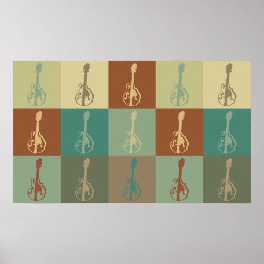 Mandolin Pop Art Poster (Voorkant)