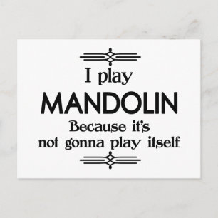 Mandolin - Speel zelf Funny Deco Music Briefkaart