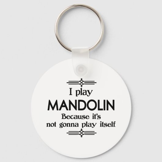 Mandolin - Speel zelf Funny Deco Music Sleutelhanger (Voorkant)
