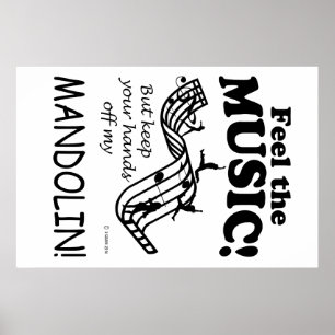Mandolin voelt de muziek poster