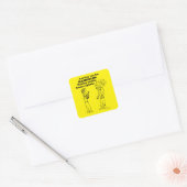 Mandolin Zombie Explode Square Sticker (Envelop)