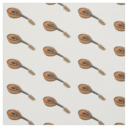 Mandoline cartoon illustratie stof (Swatch)