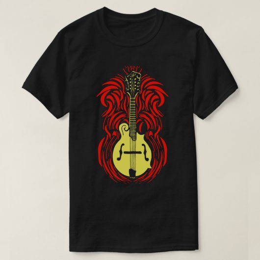 Mandoline Fire Bluegrass Music Graphic T-shirt (Design voorkant)