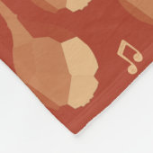 Mandolines en muzieknoten fleece deken (Hoek)