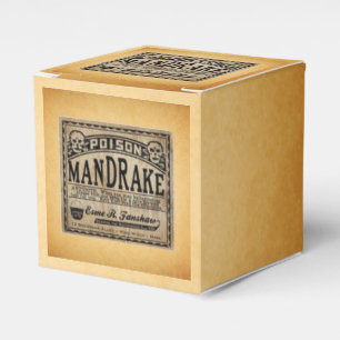 Mandrake Poison Label Halloween Favorieten Bedankdoosjes