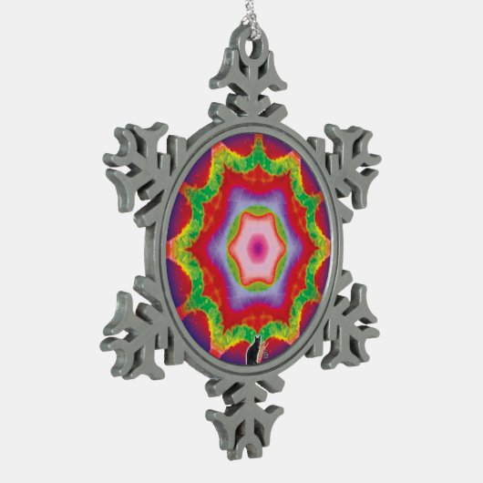 Mandril Kaleidoscope Snowflake Ornament (Links)