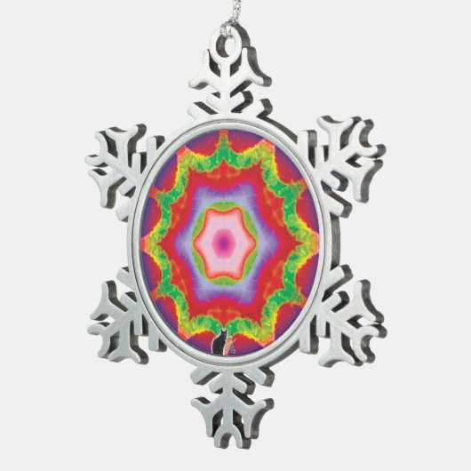 Mandril Kaleidoscope Snowflake Ornament (Rechts)