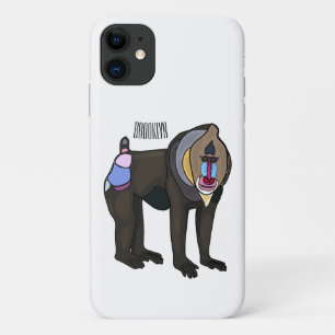 Mandrill cartoon illustratie iPhone 11 hoesje