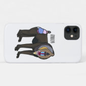 Mandrill cartoon illustratie Case-Mate iPhone case (Achterkant (horizontaal))