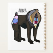 Mandrill cartoon illustratie planner (Achterkant)
