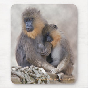 Mandrill en Jonge Mousemat Muismat
