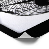 Mandrill Fan BW Still Life Photographie S Poster (Coin)