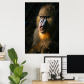 Mandrill Monkey Poster (Thuiskantoor)