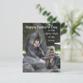 Mandrill Monkey Vaderdag briefkaart (Staand voorkant)