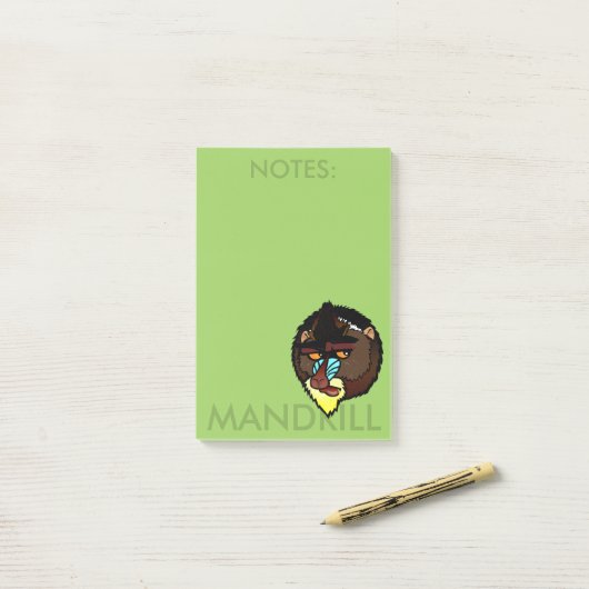 MANDRILL VERTICAL POST-IT NOTEPAD (Sur un bureau)