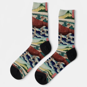 Mandvisserij in de rivier de Kinu door Hokusai Sokken