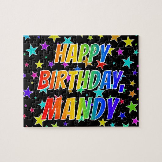 "MANDY" First Name, Fun "HAPPY BIRTHDAY" Legpuzzel (Horizontaal)