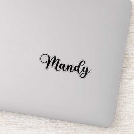 Mandy Naam - Handgeschreven kalligrafie Sticker (Detail)