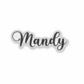 Mandy Naam - Handgeschreven kalligrafie Sticker (Voorkant)