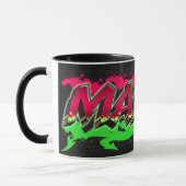 Mandy prénom Graffiti red Tasse verte (Gauche)