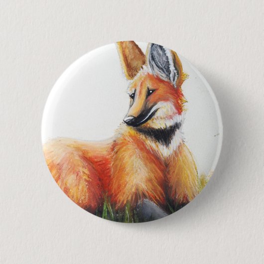 Maned Wolf Button (Voorkant)