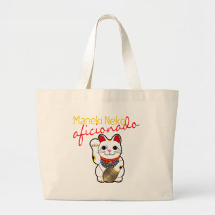 Maneki Neko Aficionado Grote Tote Bag