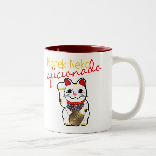 Maneki Neko Aficionado Tweekleurige Koffiemok (Rechts)