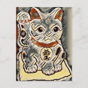 Maneki Neko Briefkaart